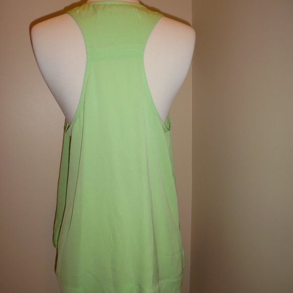 Diane Von Furstenberg Silk Green Cheryl Tank 10 L - Picture 6 of 8